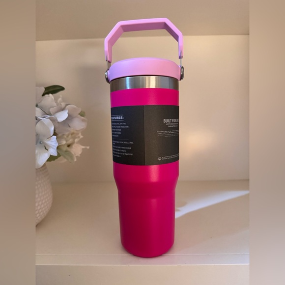 🎉LAST PIECE🎉 NWT Stanley Iceflow Flip Straw 30oz Tumbler Camelia - Picture 3 of 12